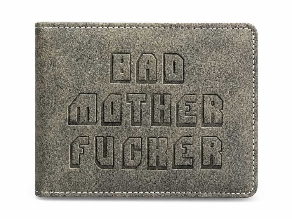 NIB Pulp Fiction BMF Bad Mother F*cker Gray Bifold Wallet Jules